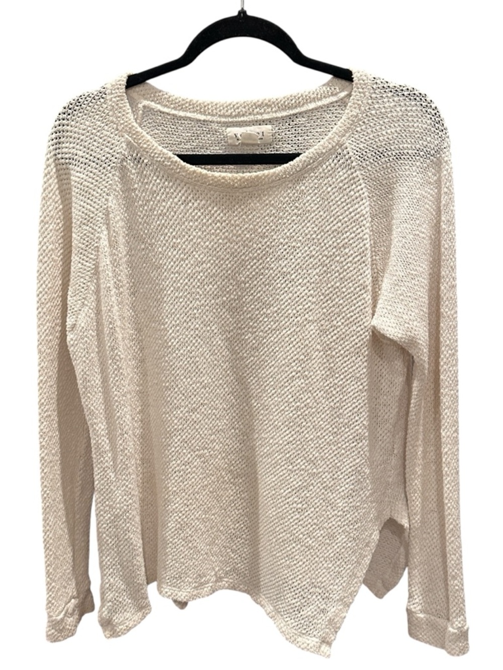 Lightweight Ivory Knit Pullover Sweater